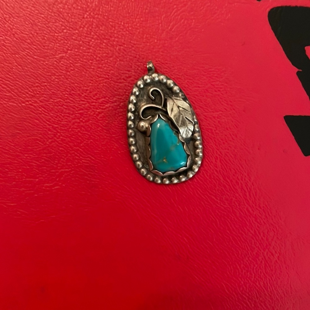 turquoise pendant. Bundle with other items in my closet. My friend makes them!
